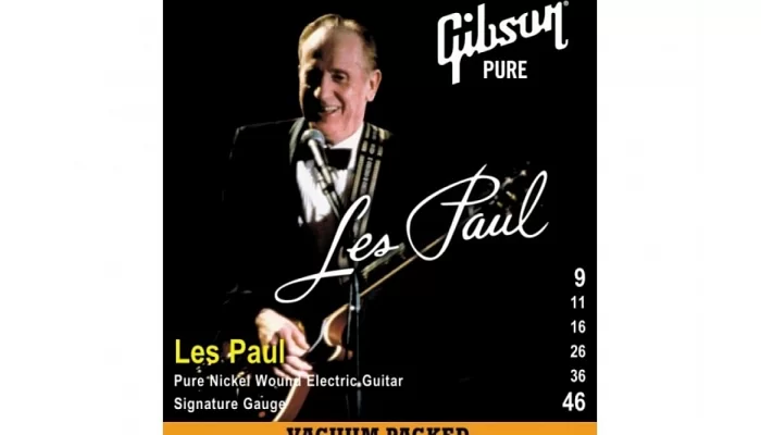Струни для електрогітар GIBSON SEG-LPS LES PAUL SIG. PURE NICKEL WOUND .009-.046
