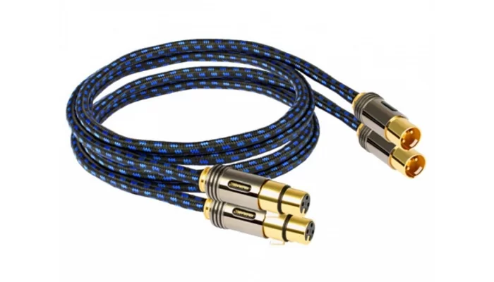 Межблочный кабель 2xXLR-2xXLR GOLDKABEL highline XLR MKII Stereo "NEUHEIT" 0,5м
