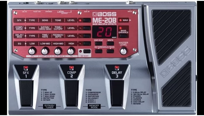 Гитарный процессор эффектов BOSS ME-20B Bass Multiple Effects, фото № 2