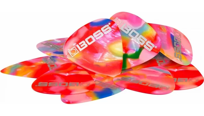 Медіатори BOSS BPK72MM Medium Celluloid Pick Mosaic (72 штуки), фото № 2