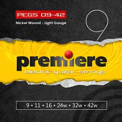 Струны для электрогитары PREMIERE STRINGS PEGS09-42