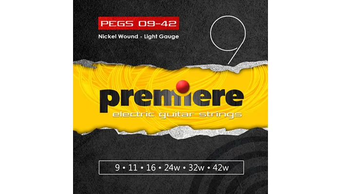 Струни для електрогітари PREMIERE STRINGS PEGS09-42