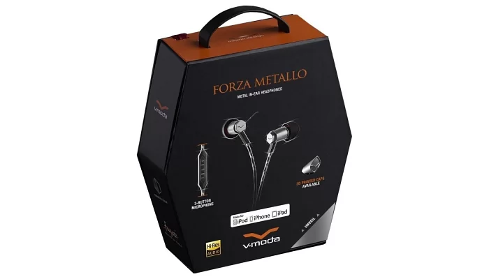 Вакуумні навушники V-MODA Forza Wireless Gunmetal Black, фото № 3