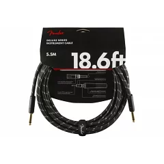 Инструментальный кабель FENDER CABLE DELUXE SERIES 18.6' BLACK TWEED