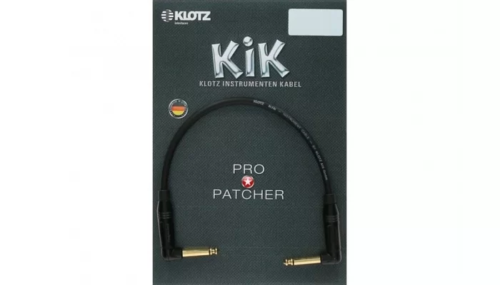 Инструментальный кабель KLOTZ KIK PEDAL PATCHER 30 CM ANGLED, фото № 2