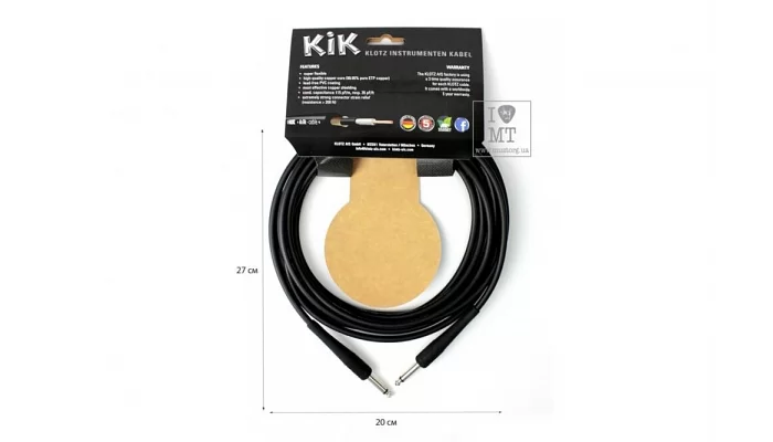 Инструментальный кабель KLOTZ KIK INSTRUMENT CABLE BLACK 4.5 M, фото № 2