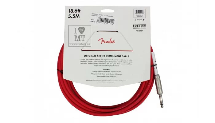 Інструментальний кабель FENDER CABLE ORIGINAL SERIES 18.6 'FRD, фото № 3