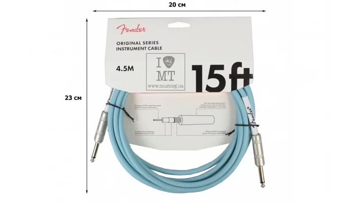 Инструментальный кабель FENDER CABLE ORIGINAL SERIES 15' DBL, фото № 3