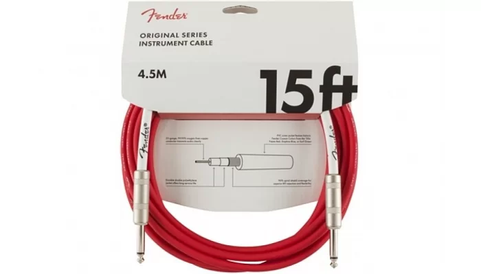 Инструментальный кабель FENDER CABLE ORIGINAL SERIES 15' FRD, фото № 1