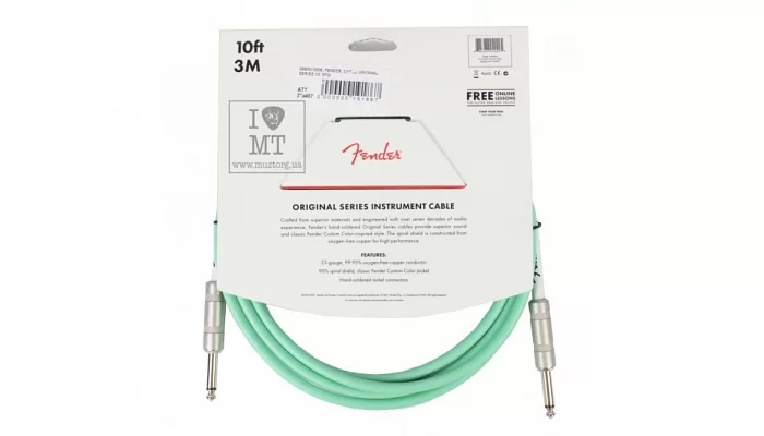 Инструментальный кабель FENDER CABLE ORIGINAL SERIES 10' SFG, фото № 4