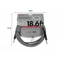 Інструментальний кабель FENDER CABLE PROFESSIONAL SERIES 18.6 'WHITE TWEED