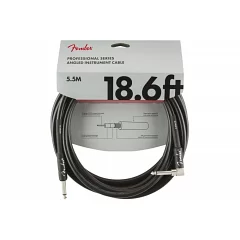 Инструментальный кабель FENDER CABLE PROFESSIONAL SERIES 18.6' ANGLED BLACK