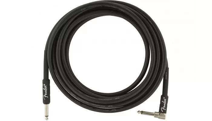 Інструментальний кабель FENDER CABLE PROFESSIONAL SERIES 18.6 'ANGLED BLACK, фото № 6