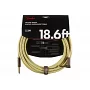 Инструментальный кабель FENDER CABLE DELUXE SERIES 18.6' ANGLED TWEED
