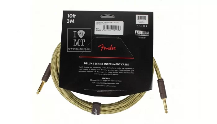 Інструментальний кабель FENDER CABLE DELUXE SERIES 10 'TWEED, фото № 4
