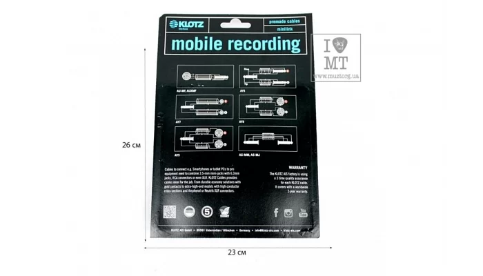 Міжблочний кабель KLOTZ AY9 Y-CABLE STEREO MINI JACK - 2xXLR MALE BLACK 3 M, фото № 2