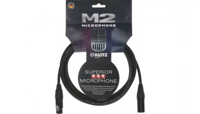 Мікрофонний кабель KLOTZ M2 SUPERIOR MICROPHONE CABLE 5 M, фото № 1