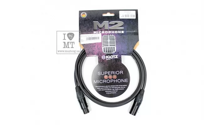 Мікрофонний кабель KLOTZ M2 SUPERIOR MICROPHONE CABLE 2 M, фото № 2