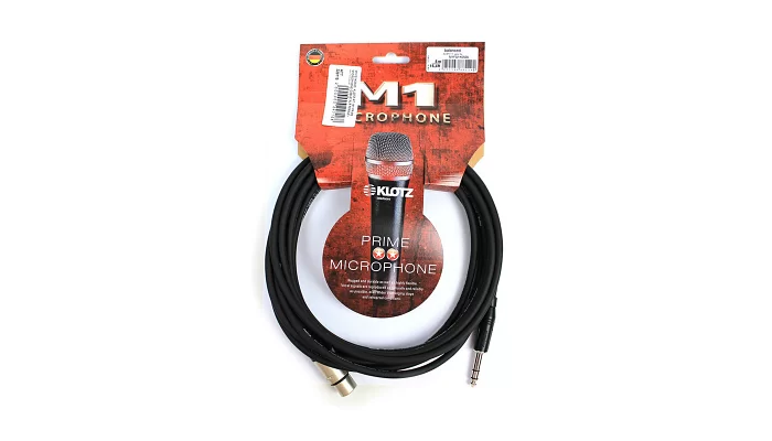 Микрофонный кабель KLOTZ M1 PRIME MICROPHONE CABLE XLR FEMALE - BALANCED JACK 5 M, фото № 1