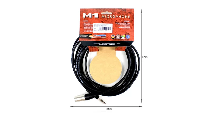 Мікрофонний кабель KLOTZ M1 PRIME MICROPHONE CABLE XLR MALE - BALANCED JACK 5 M, фото № 2