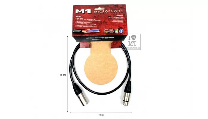 Микрофонный кабель KLOTZ M1 PRIME MICROPHONE CABLE 1 M, фото № 3