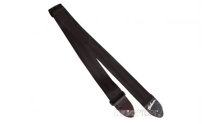 Ремень для гитары GIBSON ASGSB-10 REGULAR STYLE 2 SAFETY STRAP JET BLACK, фото № 1