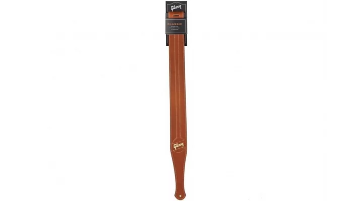 Ремінь для гітари GIBSON CLASSIC BROWN LEATHER STRAP WITH SEEDE BACK, фото № 1