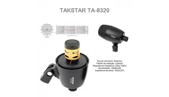 Набір інструментальних мікрофонів для ударних Takstar DMS-7AS, фото № 4