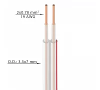 Акустический кабель 2х0.78 диаметр-3,5х7мм 100м ROXTONE SC002А