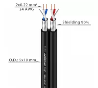 Інсертний кабель 5х10мм - 2x2x0,22мм² ROXTONE AC040