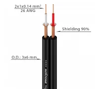 Інсертний кабель - 3х6мм - 2x1x0,14 мм ROXTONE AC01036