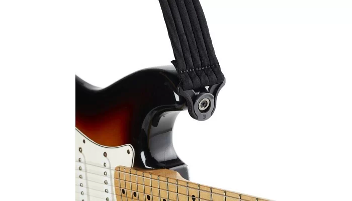 Гітарний ремінь DADDARIO 50BAL01 Auto Lock Guitar Strap (Black Padded Stripes), фото № 4