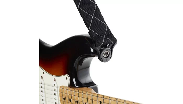 Гитарный ремень DADDARIO 50BAL02 Auto Lock Guitar Strap (Black Padded Diamonds), фото № 4