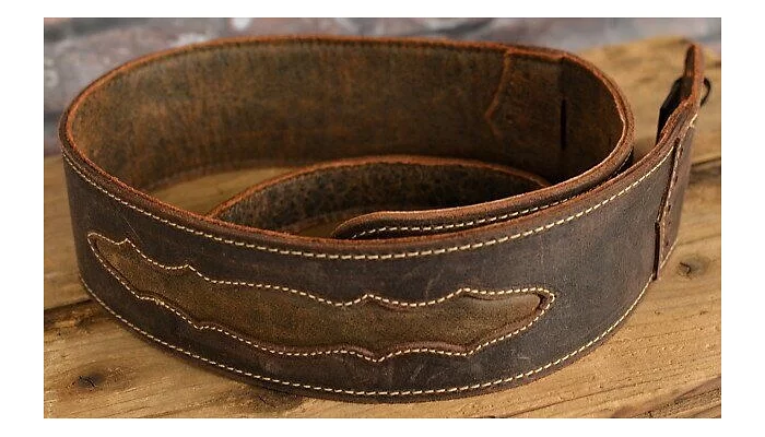 Гітарний ремінь MARTIN 18A0079 Wingtip Guitar Strap (Dark Brown), фото № 10
