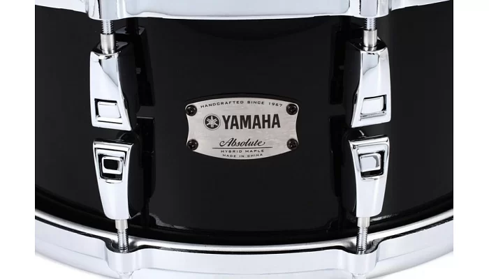 Малий барабан YAMAHA AMS1460 14 Absolute Hybrid Maple Snare 14 (Solid Black), фото № 2