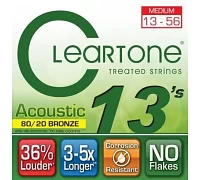Набір струн для акустичної гітари CLEARTONE 7613 ACOUSTIC 80/20 BRONZE MEDIUM 13-56