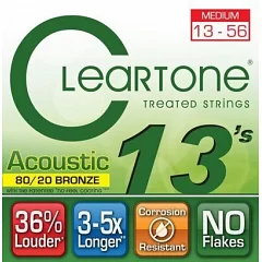 Набор струн для акустической гитары CLEARTONE 7613 ACOUSTIC 80/20 BRONZE MEDIUM 13-56