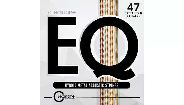 Набір струн для акустичної гітари CLEARTONE 7810 EQ HYBRID METAL ACOUSTIC ULTRA LIGHT 10-47, фото № 1