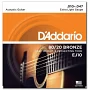 Набор струн для акустической гитары DADDARIO EJ10 80/20 BRONZE EXTRA LIGHT 10-47