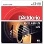 Набор струн для акустической гитары DADDARIO EJ12 80/20 BRONZE MEDIUM 13-56