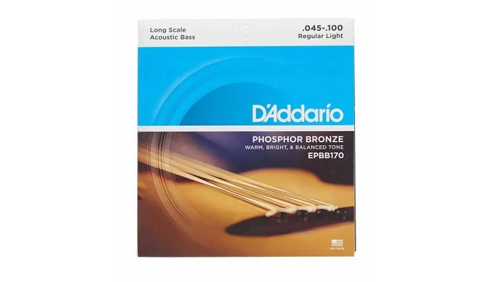 Набор струн для акустической гитары DADDARIO EPBB170 ACOUSTIC BASS PHOSPHOR BRONZE 4 STRING, фото № 2