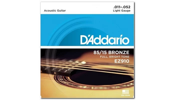 Набор струн для акустической гитары DADDARIO EZ910 BRONZE LIGHT 11-52, фото № 2