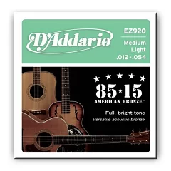 Набор струн для акустической гитары DADDARIO EZ920 BRONZE MEDIUM LIGHT 12-54