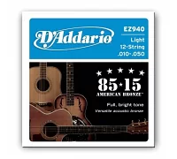 Набор струн для акустической гитары DADDARIO EZ940 BRONZE MEDIUM 12 STRINGS 10-50