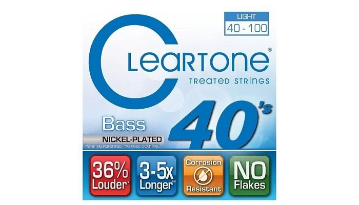 Набір струн для бас гітари CLEARTONE 6440 BASS NICKEL-PLATED LIGHT 40-100, фото № 1
