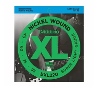 Набір струн для бас гітари DADDARIO EXL220 XL SUPER LIGHT 40-95