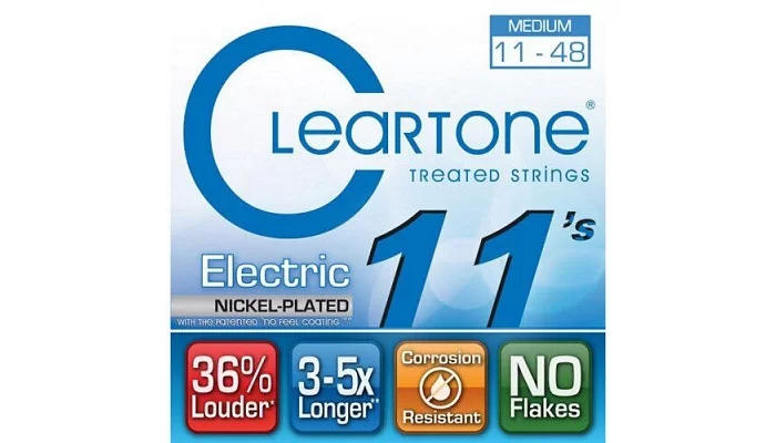 Набір струн для електрогітари CLEARTONE 9411 ELECTRIC NICKEL-PLATED MEDIUM 11-48, фото № 1