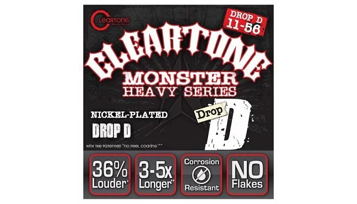 Набор струн для электрогитары CLEARTONE 9456 ELECTRIC HEAVY SERIES DROP D 11-56, фото № 2