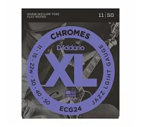 Набор струн для электрогитары DADDARIO ECG24 XL CHROMES JAZZ LIGHT (11-50)