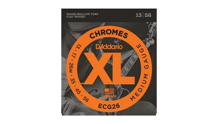 Набір струн для електрогітари DADDARIO ECG26 XL XL CHROMES MEDIUM (13-56), фото № 2